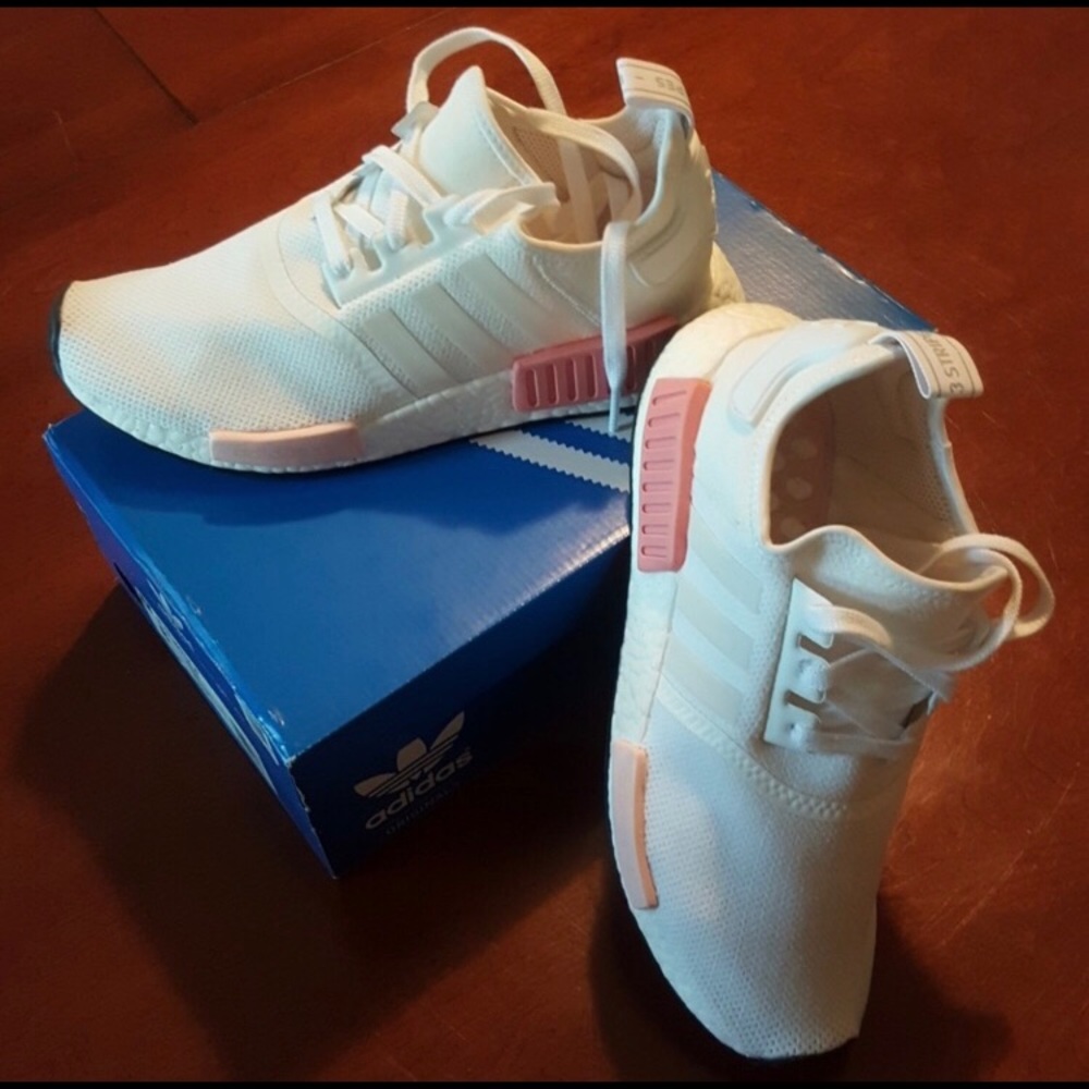 Adidas NMD R1 white and rose size 9